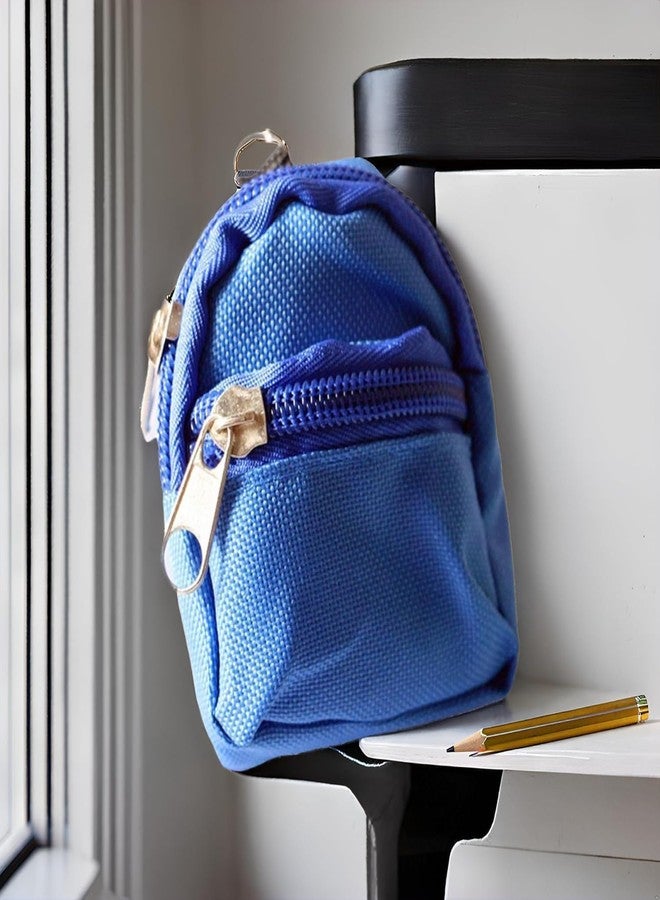 Mozff 2Pcs Blue Mini Doll Backpack School Bag Model Dollhouse School Accessory for 1/6 Scale Décor,Simulation Mini School Bag Model, for Doll House Furniture Decor Dollhouse Accessories - Image 5
